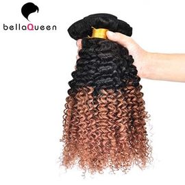 China Zwei Haar-Erweiterungen Töne Ombre Remy, gelocktes Menschenhaar, das für schwarze Frauen spinnt fournisseur