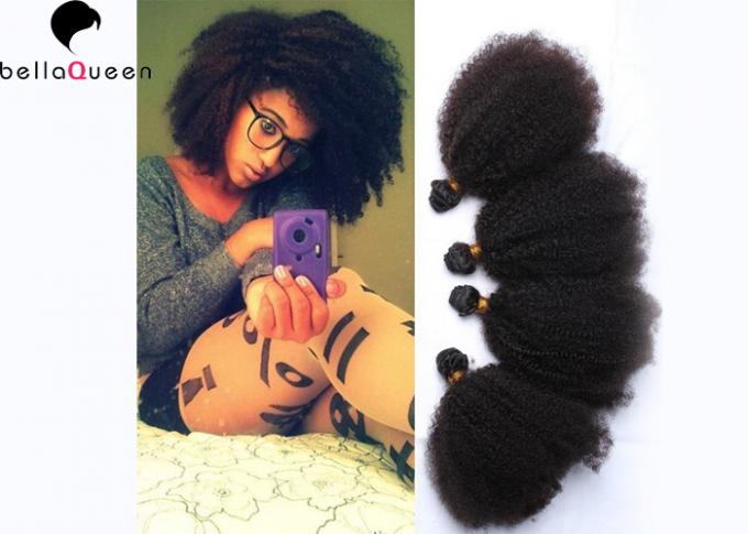 Ordnen Sie brasilianischen doppelten gezeichneten Erweiterungs-Haar-Einschlagfaden des Haar-8A für schwarze Frauen