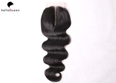 China Natürliches schwarzes brasilianisches Haar-Jungfrau-menschlicher Körper-Wellen-Haar-brasilianische Haar-Schließung fournisseur