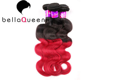 China 8-30 Haar-Erweiterungen Zoll-Körper-Welle Ombre Remy mit 1B plus rote Farbe fournisseur