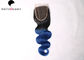 Zwei Spitze-Schließungs-Menschenhaar-Webart-Schließung Haar mit drei Tönen 1B/Blau fournisseur